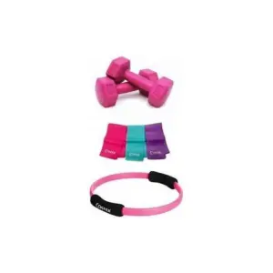 Pilates Circle, 3-delige platenband en halter, 3-delige set