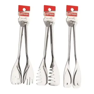 Set van 3 tangen (pasta, cake, salade)