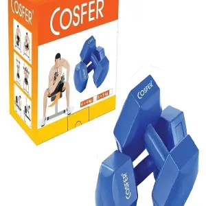 Halterset Cosfer Halterset 2x5kg Dubbel Kunststof Blauw 2 x 5 Kg