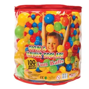 Game Poolbal 100 pakjes 7 cm met net, Dede