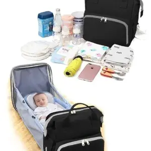 Babyverzorgingstas met bed Waterdichte wandelwagen Moeder Babytas met hanger Babyverzorgingstas met bed