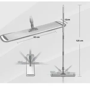 Stijlvol ontwerp en handige dweil Mop met aluminium behuizing en telescopisch handvat