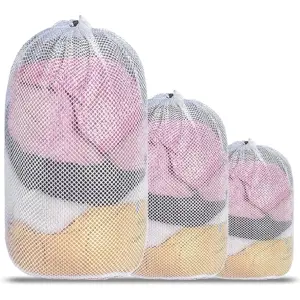 3 stuks wasnet voor babywasgoed met afmetingen 35x45, 40x60 en 60x80cm